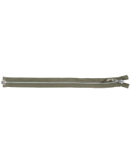 one-way zipper, partable, OD green, plastic, 45 cm