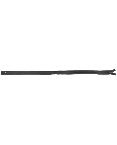 one-way zipper, black, plastic, 95 cm