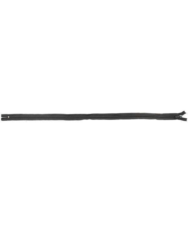 one-way zipper, black, plastic, 95 cm
