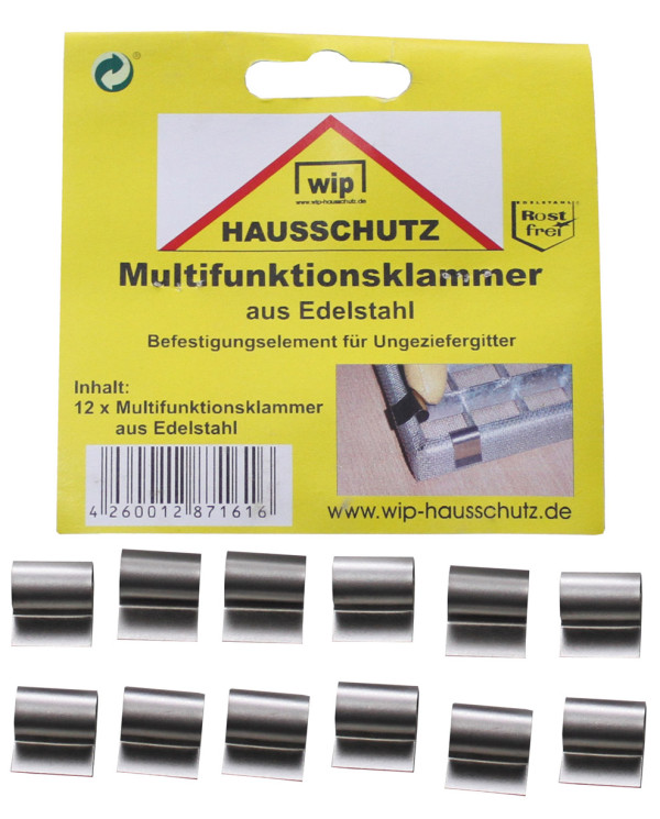 Multifunction Clip "Wip", stainless steel 12-er pack