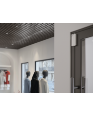 Balts durvju sensors ar elegantu dizainu, paredzēts mājas drošībai un aizsardzībai.