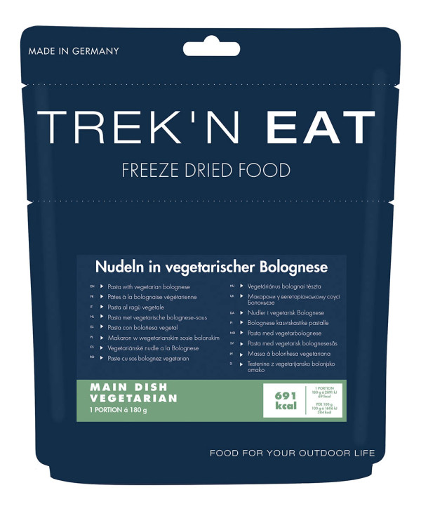 Trek 'n Eat, Pasta in vegetarian Bolognese