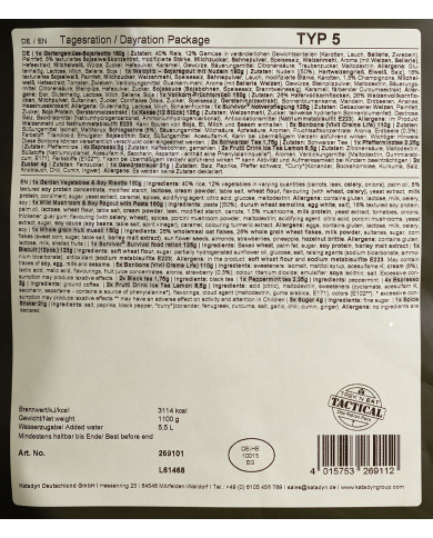 Trek 'n Eat, Day Ration Pack, "Type V"