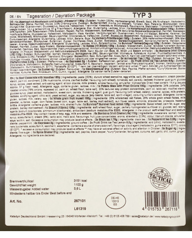Trek 'n Eat, Day Ration Pack, "Type III"
