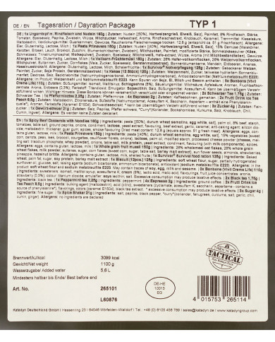 Trek 'n Eat, Day Ration Pack, "Type I"