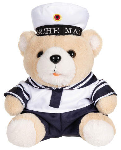 Teddy Bear, "Navy",  with suit and hat, ca. 28 cm