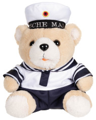 Teddy Bear, "Navy",  with suit and hat, ca. 28 cm