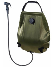 Solar Shower, "Deluxe", 20 l, OD green, with transport bag