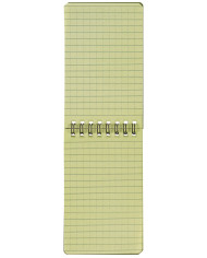 Notebook, waterproof, small, spiral binding, ca. 7.5 x 13 cm