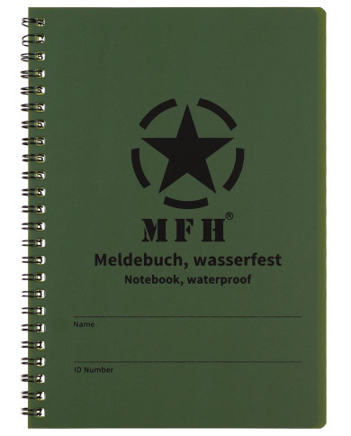 Notebook, waterproof,  spiral binding