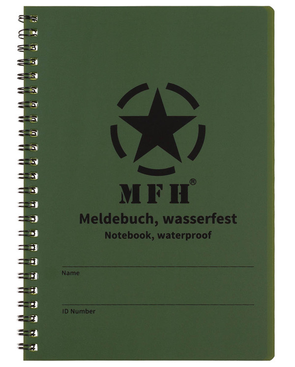 Notebook, waterproof,  spiral binding