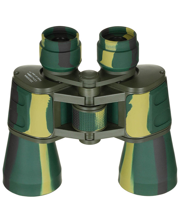 Binocular, foldable, 10 x 50, woodland, Ruby lens