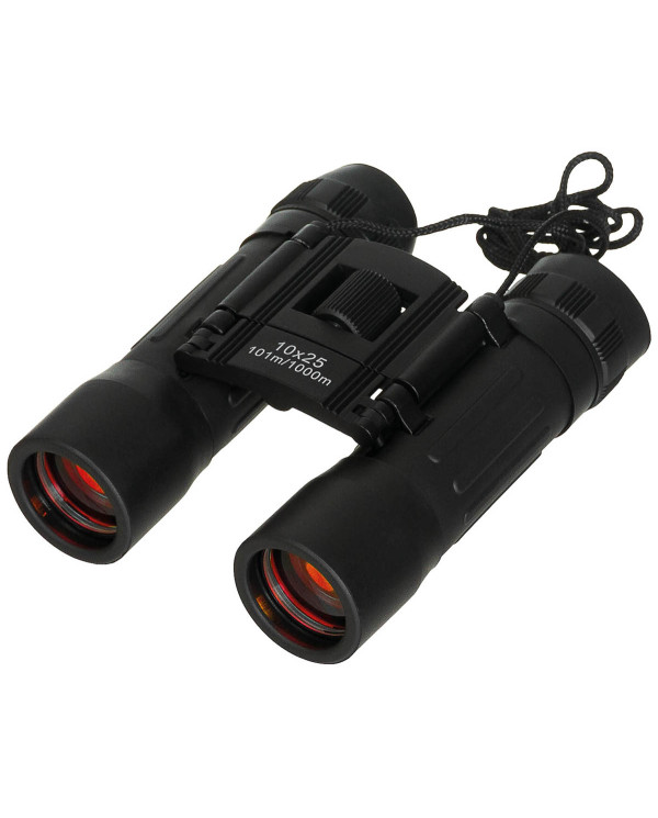 Binocular, foldable, 10 x 25, black, Ruby lens