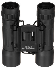 Binocular, foldable, 10 x 25, black, Ruby lens