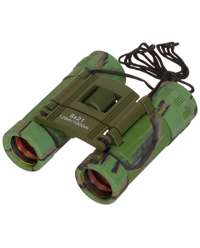 Binocular, foldable, 8 x 21, woodland, Ruby lens