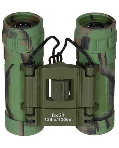 Binocular, foldable, 8 x 21, woodland, Ruby lens