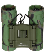 Binocular, foldable, 8 x 21, woodland, Ruby lens