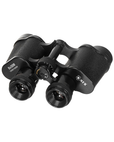Binocular, 8 x 30, black, with leather case