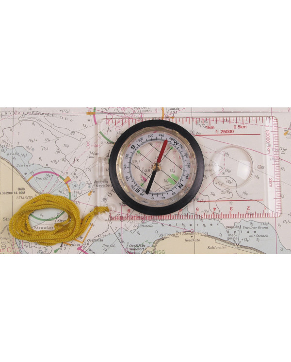 Map Compass, transparent,  plastic body