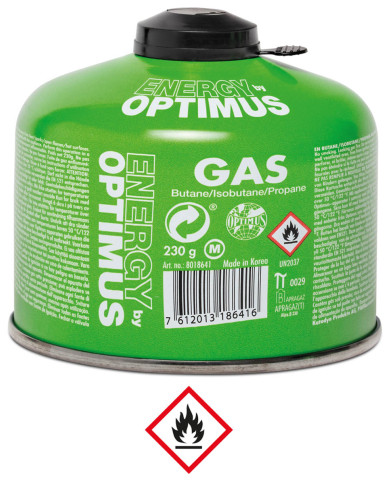 Gas Cartridge, OPTIMUS, Butane/Isobutane/Propane, 230 g