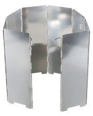 Windscreen, Aluminium, foldable, large, ca. 67 x 24 cm, 8 blades