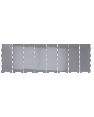 Windscreen, Aluminium, foldable, large, ca. 67 x 24 cm, 8 blades