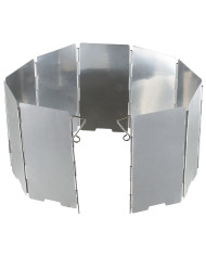 Windscreen, Aluminium, foldable, small, ca. 65 x 13 cm, 9 blades