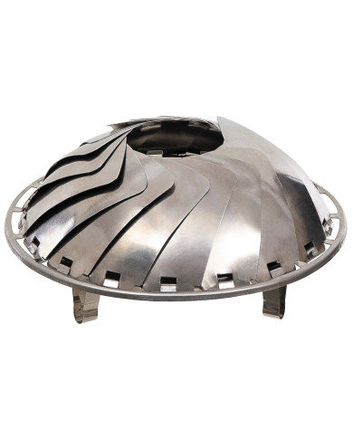 Fire Bowl, foldable, Stainless Steel, ca. 27 x 8 cm