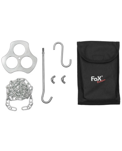 Tripod Holder, Stainless Steel, with chain and hook