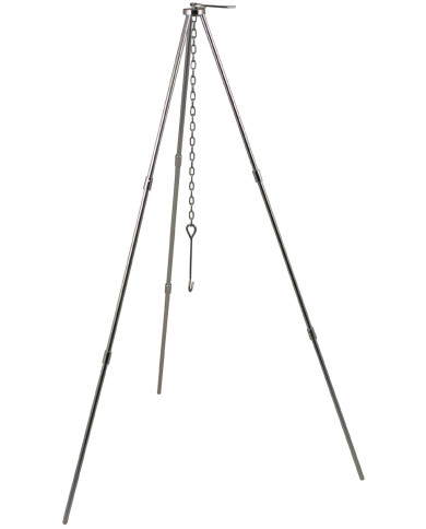 Tripod, "Trekking", Aluminium, with chain and hook