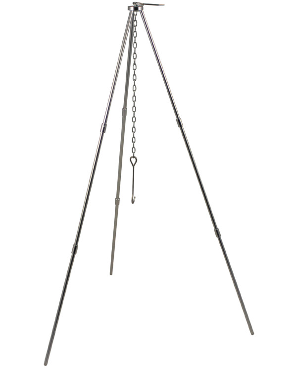 Tripod, "Trekking", Aluminium, with chain and hook