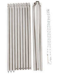 Tripod, ca. 1.9 m, Stainless Steel, with chain and hook