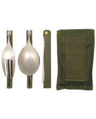 Cutlery Set,  "Camping", OD green, foldable