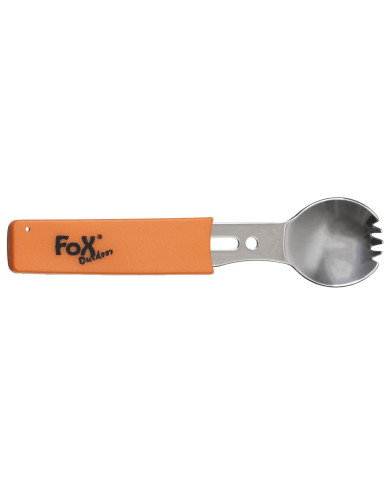 Multifunctional Spork, Stainless Steel, orange handle