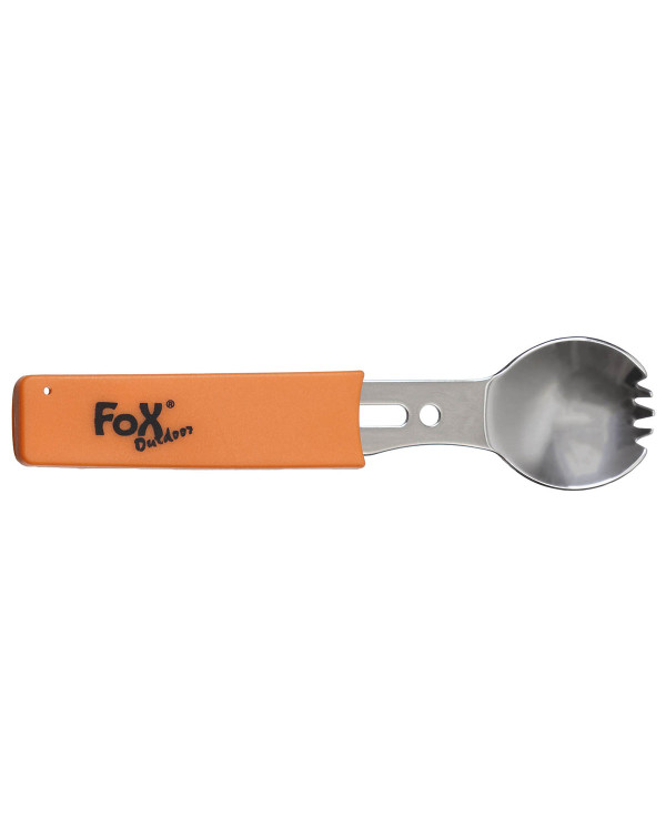 Multifunctional Spork, Stainless Steel, orange handle