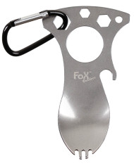 Multifunctional Spork, with carabiner