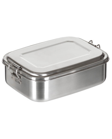 Lunchbox, Stainless Steel,  ca. 18 x 14 x 6.5 cm