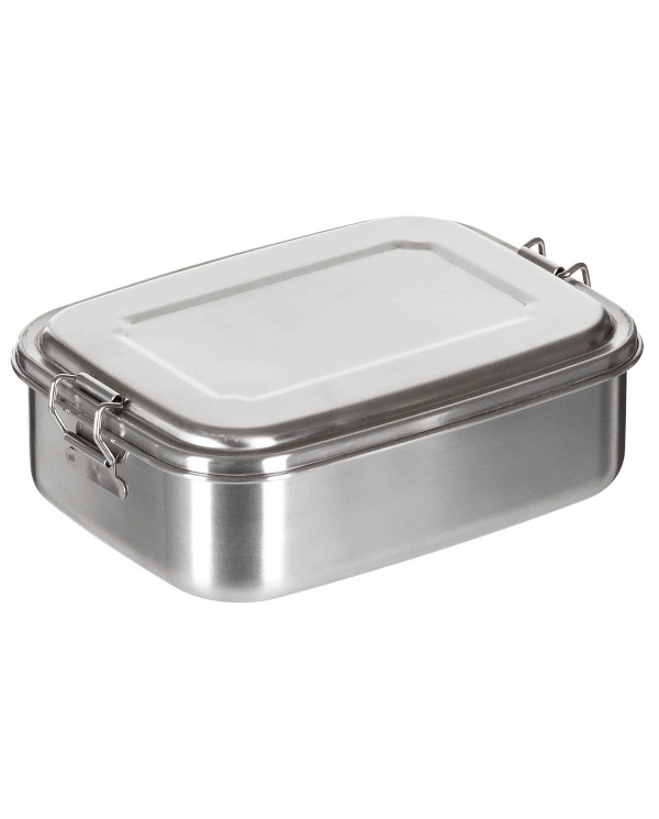 Lunchbox, Stainless Steel,  ca. 18 x 14 x 6.5 cm
