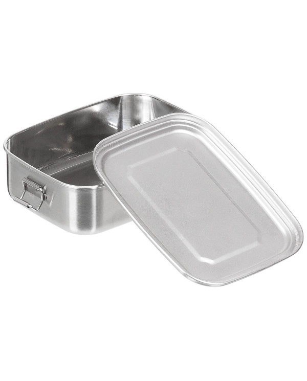 Lunchbox, Stainless Steel,  ca. 18 x 14 x 6.5 cm