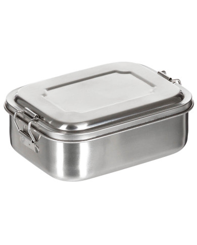Lunchbox, Stainless Steel,  ca. 16 x 13 x 6.2 cm