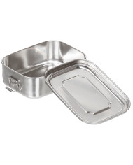 Lunchbox, Stainless Steel,  ca. 16 x 13 x 6.2 cm
