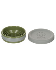 Folding Cup, with lid, Silicone, OD green, 200 ml
