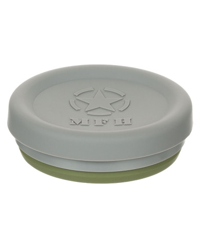 Folding Cup, with lid, Silicone, OD green, 200 ml