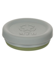 Folding Cup, with lid, Silicone, OD green, 200 ml