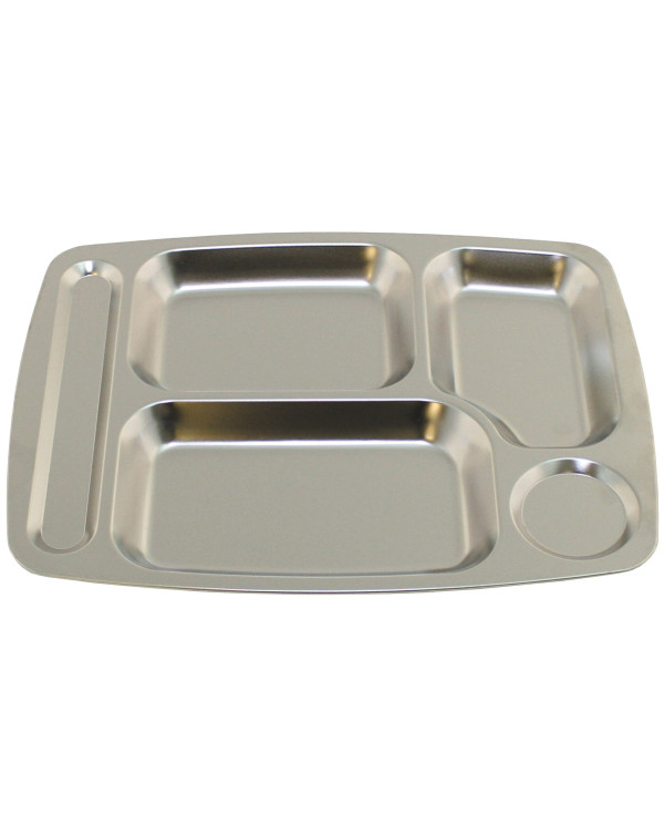 Canteen Tray, 5 compartments, Stainless Steel