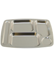 Canteen Tray, 5 compartments, Stainless Steel