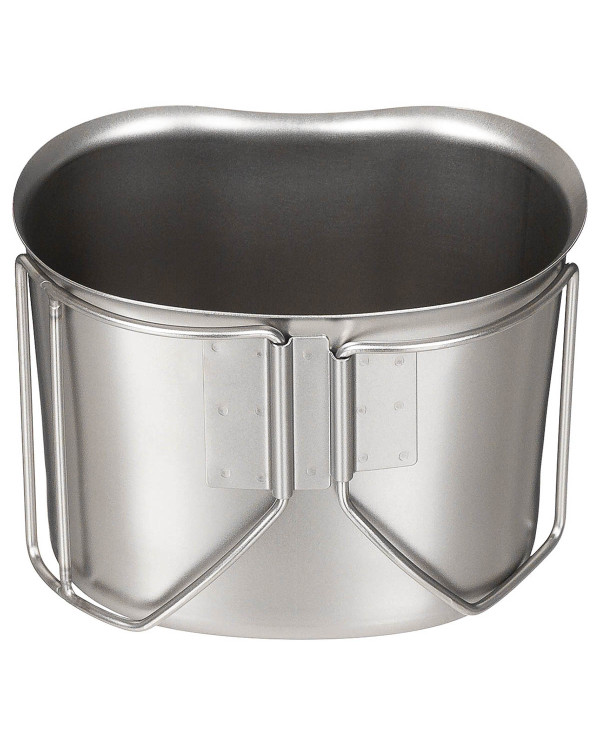 US Canteen Cup,  Stainless Steel, folding handles