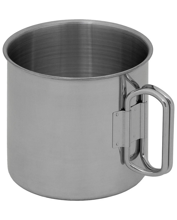 Cup, Stainless Steel,  folding handles, ca. 450 ml