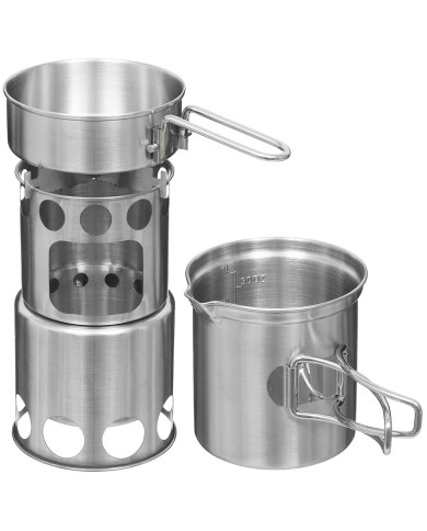 Cook Set, "Travel", Stainless Steel