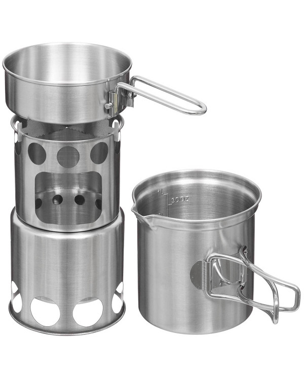 Cook Set, "Travel", Stainless Steel